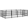 vidaXL Chenil d'ext&eacute;rieur pour chiens Acier 7,51 m&sup2;