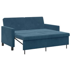 vidaXL Canap&eacute;-Lit Bleu Tissu