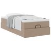 VidaXL Cadre de lit ottoman et matelas cappuccino 80x200 cm similicuir