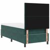 vidaXL Lit &agrave; ressorts avec matelas Vert fonc&eacute; 90 x 200 cm Velours