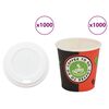 vidaXL Tasses &agrave; caf&eacute; en papier avec couvercles 1000 pcs 4oz 120ml