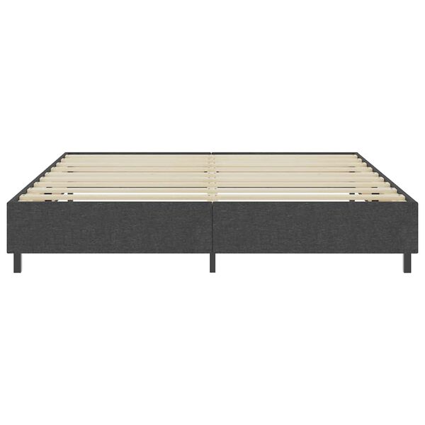 vidaXL Sommier &agrave; lattes de lit sans matelas gris tissu 200x200 cm
