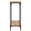 vidaXL Table console avec &eacute;tag&egrave;re ch&ecirc;ne artisanal 101 x 30.5 x 75 cm