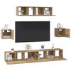 vidaXL Ensemble meuble TV 7 pcs Ch&ecirc;ne artisanal Bois d'ing&eacute;nierie