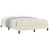 vidaXL Cadre de lit avec matelas Crème 140 x 190 cm tissu