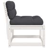vidaXL Canapé de jardin avec coussins blanc bois de pin solide