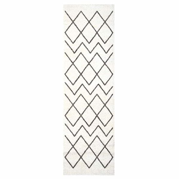 vidaXL Tapis de Cuisine Blanc 150 x 45 cm Velours