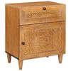 vidaXL Table de chevet Marron Clair 50 x 33 x 60 cm Bois d'ing&eacute;nierie