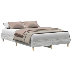 vidaXL Cadre de lit sans matelas sonoma gris 120x200cm bois ingénierie