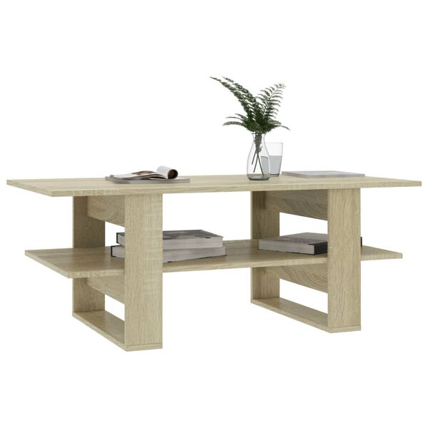 vidaXL Table basse chêne sonoma 110x55x42 cm bois d'ingénierie