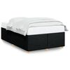 vidaXL Cadre de lit sans matelas noir 120x190 cm tissu