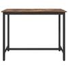 vidaXL table Ch&ecirc;ne fum&eacute; 100 x 50 x 76,5 cm Bois d'ing&eacute;nierie et acier
