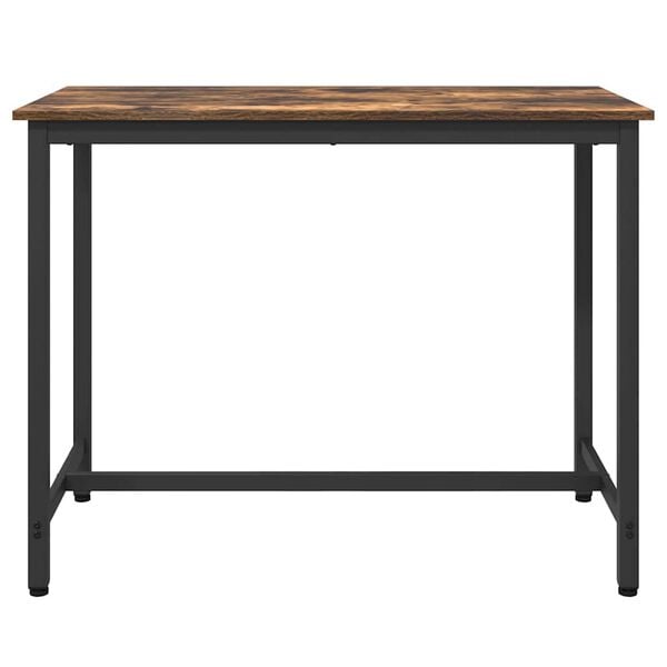 vidaXL table Ch&ecirc;ne fum&eacute; 100 x 50 x 76,5 cm Bois d'ing&eacute;nierie et acier
