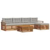 vidaXL Ensemble de canap&eacute;s d'ext&eacute;rieur 6 pc Gris Naturel et Clair