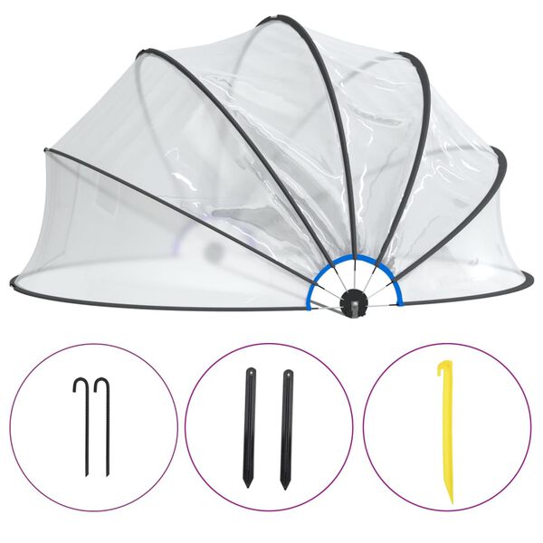 vidaXL D&ocirc;me de piscine rond 376x188 cm PVC