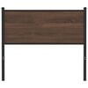 vidaXL T&ecirc;te de lit ch&ecirc;ne marron 100 cm bois d'ing&eacute;nierie et acier