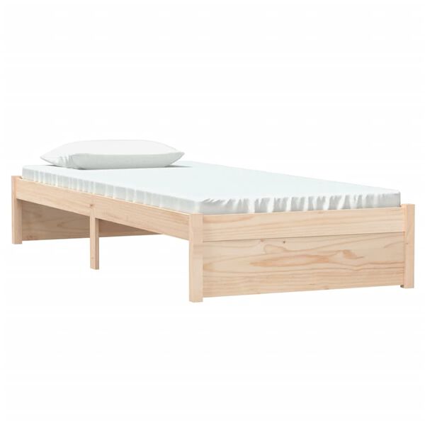 vidaXL Cadre de lit sans matelas bois massif 75x190 cm