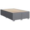 vidaXL Sommier &agrave; lattes de lit et matelas gris clair 120x190 cm tissu