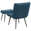 vidaXL Chaise de relaxation avec tabouret Bleu Velours