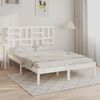 vidaXL Cadre de lit sans matelas blanc bois massif 140x200 cm