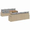 vidaXL Ensemble de canap&eacute; de jardin 7 pc beige et gris clair