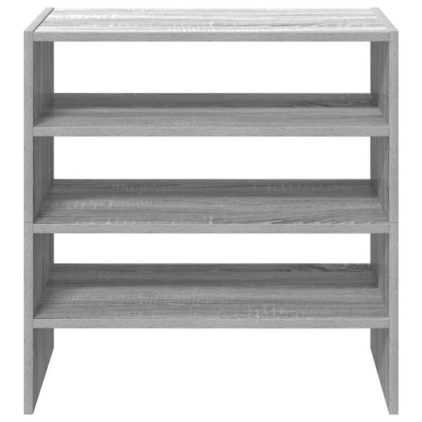 vidaXL &Eacute;tag&egrave;res &agrave; chaussures 2 pcs empilable sonoma gris 60x30x30,5 cm