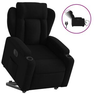 vidaXL Fauteuil inclinable &eacute;lectrique noir tissu