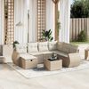 vidaXL Salon de jardin avec coussins 8 pcs beige résine tressée