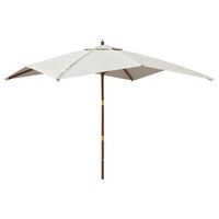 vidaXL Parasol de jardin avec mât en bois sable 300x300x273 cm