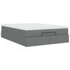 VidaXL Cadre de lit ottoman avec matelas gris foncé 140x190 cm tissu