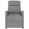 vidaXL Fauteuil inclinable &eacute;lectrique Gris clair Tissu