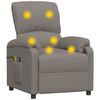 vidaXL Fauteuil électrique de massage Taupe Tissu