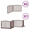vidaXL Barri&egrave;re pour chien porte pliable 8 panneaux bois de peuplier