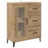 vidaXL Haut Armoire avec tiroir Ch&ecirc;ne artisanal 69,5 x 34 x 180 cm