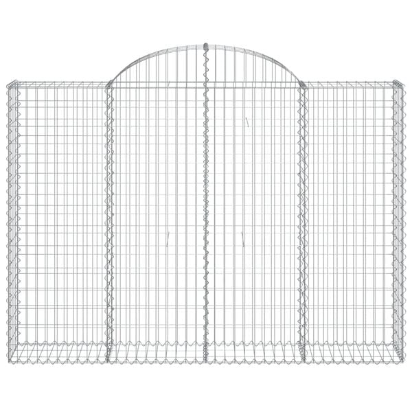 vidaXL Panier de gabions arqu&eacute; 200x30x140/160 cm Fer galvanis&eacute;