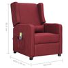 vidaXL Fauteuil de massage Rouge bordeaux Tissu
