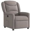 vidaXL Fauteuil inclinable &eacute;lectrique Taupe Tissu