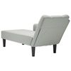 vidaXL Fauteuil long avec accoudoir droit gris clair velours