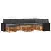 vidaXL Ensemble de canap&eacute;s d'ext&eacute;rieur 9 pcs Naturel et Anthracite