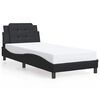 vidaXL Cadre de lit sans matelas Zadar noir 100x203 cm similicuir