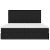 vidaXL Lit de Rangement avec matelas Noir 180 x 200 cm Velours