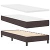 vidaXL Lit &agrave; ressorts avec matelas Marron fonc&eacute; 200 x 80 cm Polyester