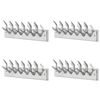 vidaXL Crochets &agrave; v&ecirc;tements de garde-robe 4 pcs Argent&eacute; Aluminium