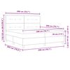 vidaXL Lit &agrave; ressorts avec matelas avec LED Noir 200 x 200 cm tissu