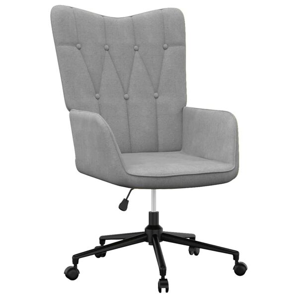 vidaXL Chaise de relaxation Gris clair Tissu