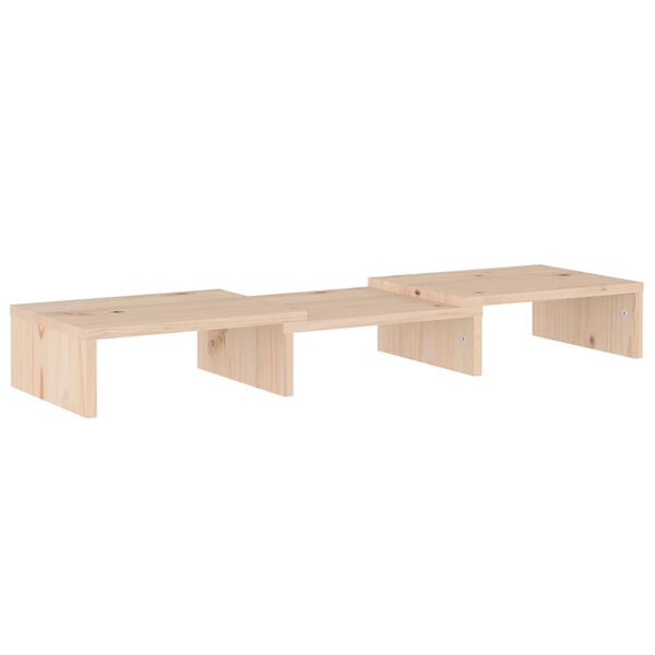 vidaXL Support pour moniteur 60x24x10,5 cm Bois de pin solide