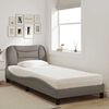 vidaXL Lit avec matelas Hvar taupe 90x200 cm tissu