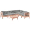 vidaXL Salon de jardin 7 pcs et coussins bois massif sapin de douglas
