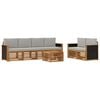 vidaXL Ensemble de canap&eacute;s d'ext&eacute;rieur 7 pc Naturel et gris clair