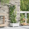 vidaXL Cache-pot de jardin Blanc 40 x 40 x 126 cm Acier
